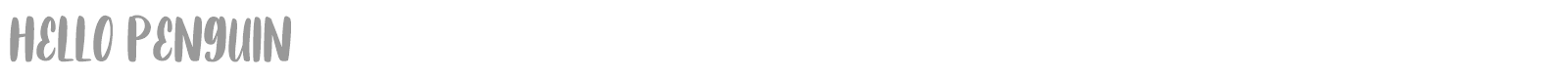 Hello Penguin font preview